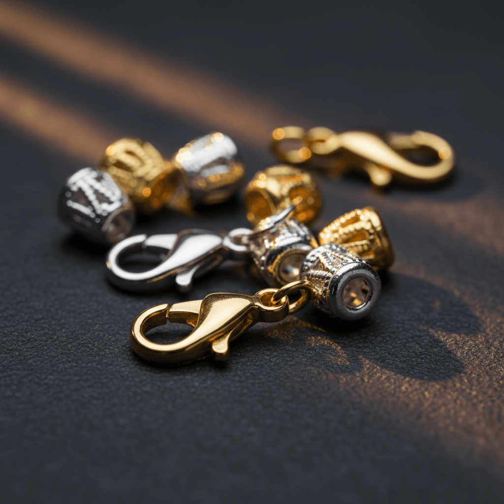 Assorted metal clasps and findings